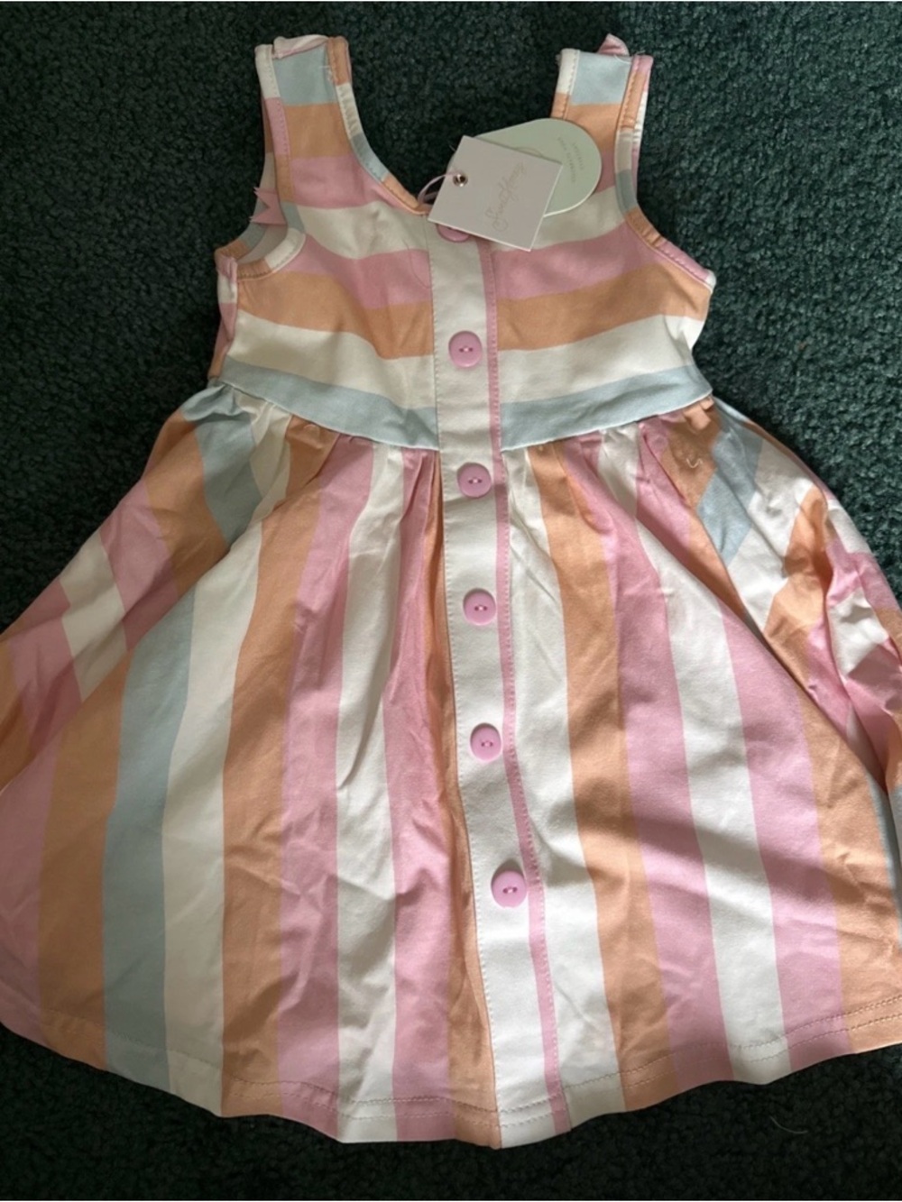 SweetHoney Pink Buttoned Sleeveless Sundress